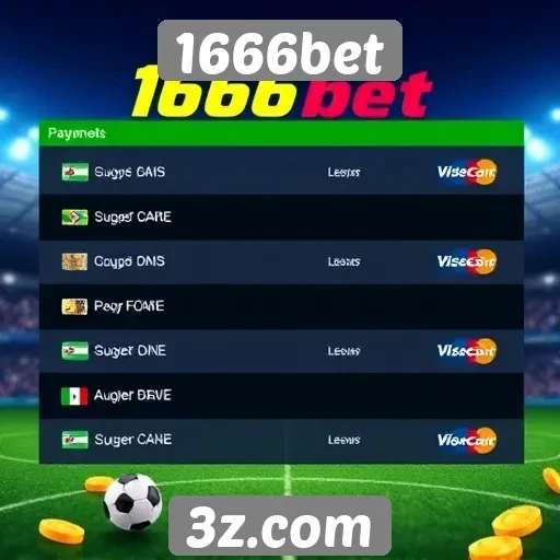 Opções de pagamento disponíveis no 1666bet